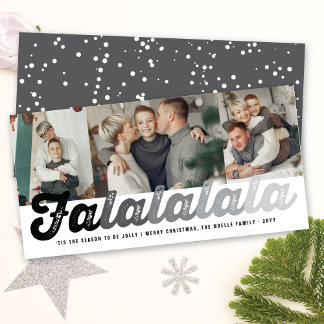Falalala Gray Ombre Script Spaß Weihnachten 3 Foto