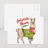 Falalala Llama Postkarte (Vorne/Hinten)