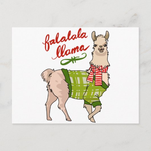 Falalala Llama Postkarte (Vorderseite)