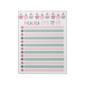 FaLaLaLa Lots to Do Christmas Shopping List Notizblock (Rotiert)