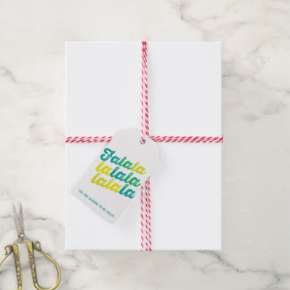 Falalala Ombre Green Modern Fun Holiday Gift Tag Geschenkanhänger