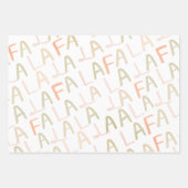 Falalala Pink Weihnachtsfeiertag Geschenkpapier Set (Vorderseite)