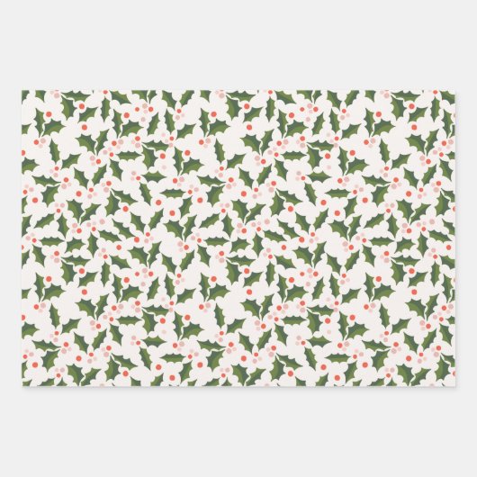 Falalala Script Christmas Holiday Geschenkpapier Set (Vorderseite 3)