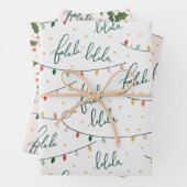 Falalala Script Christmas Holiday Geschenkpapier Set (Beispiel)