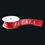 FALALALA STYLISH MODERN MERRY CHRISTMAS RED COLOR SATINBAND<br><div class="desc">PERSONALISIERT STYLISH MODERN FA LA MERRY CHRISTMAS CLASSIC RED COLOR SATIN RIBBON</div>