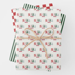 FALALALA VIBES Urlaub Geschenkpapier Set