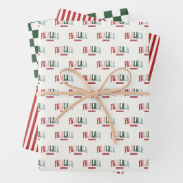 FALALALA VIBES Urlaub Geschenkpapier Set