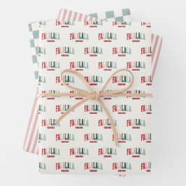 FALALALA VIBES Urlaub Geschenkpapier Set