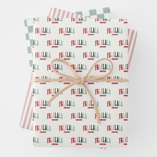 FALALALA VIBES Urlaub Geschenkpapier Set (Beispiel)