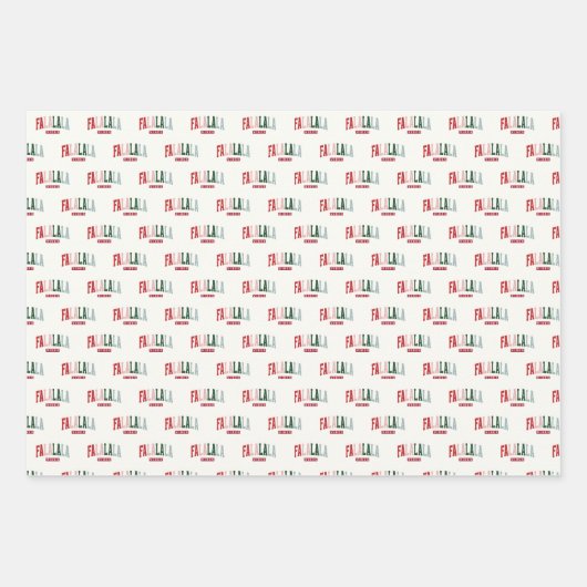 FALALALA VIBES Urlaub Geschenkpapier Set (Vorderseite)