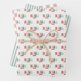 FALALALA VIBES Urlaub Geschenkpapier Set
