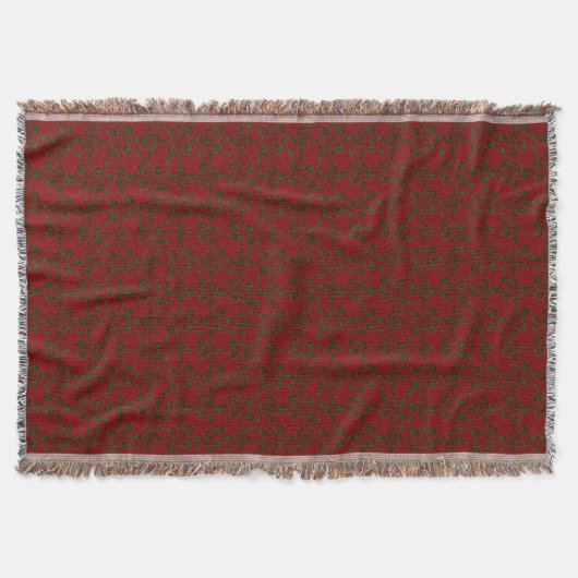 Falalala Weihnachtsmuster Throw Blanket Decke (Vorderseite)