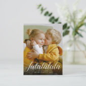 Falalalala einfache feiertagspostkarte (Stehend Vorderseite)