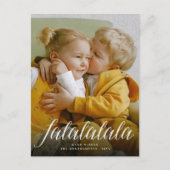 Falalalala einfache feiertagspostkarte (Vorderseite)