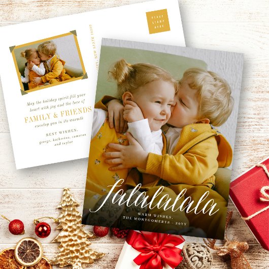 Falalalala einfache feiertagspostkarte