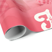 Falalalala rote Ombre WeihnachtsFoto-Collage Geschenkpapier (Rolleneckpunkt)