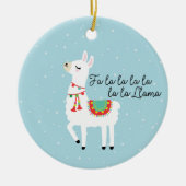 FaLaLaLaLaLlama Fun Schnee Weihnachten Keramik Ornament (Vorne)