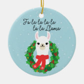 FaLaLaLaLaLlama Weihnachten Keramik Ornament (Vorne)