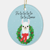 FaLaLaLaLaLlama Weihnachten Keramik Ornament (Links)