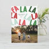 FaLaLaLaWeihnachten Feiertagskarte (Stehend Vorderseite)