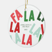 FaLaLaLaWeihnachten Keramik Ornament (Links)