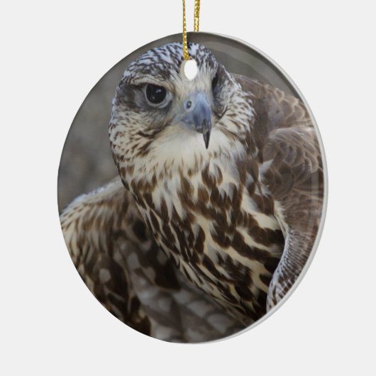 Falco cherrug keramik ornament (Links)