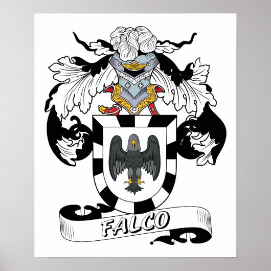 Falco Familienwappen Poster (Vorne)