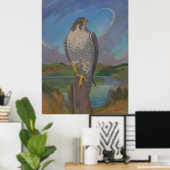 Falco Peregrinus - Peregrine Falcon by Kulhanek Poster (Heimbüro)