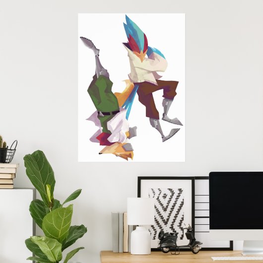 Falco und Fox Poster (Heimbüro)