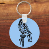 Falcon auf Block Perl Schlüsselanhänger (Vorderseite)
