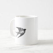 Falcon-Aufkleber in weißem Hintergrund Kaffeetasse (Vorderseite Links)