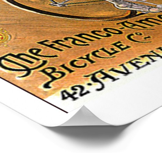 Falcon Bicycle-c1890 Poster (Ecke)