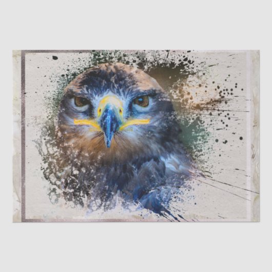Falcon Bird Artwork Decoupage Seidenpapier (Vorderseite)