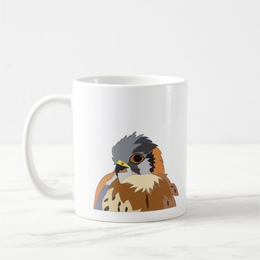 Falcon Bird Illustration Kaffeetasse (Links)