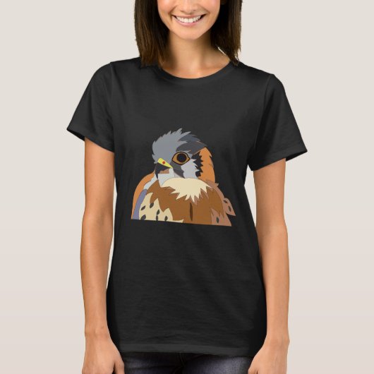 Falcon Bird Illustration T-Shirt (Vorderseite)