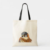 Falcon Bird Illustration Tragetasche (Rückseite)
