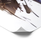 Falcon Bird Portrait Animal Painting Wildlife Free Poster (Ecke)