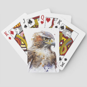 Falcon Bird Portrait Animal Painting Wildlife Free Spielkarten
