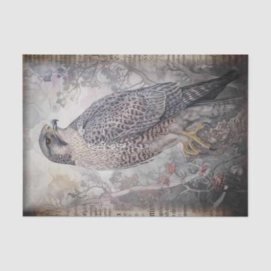 Falcon Bird Stilized Bird of Prey Seidenpapier (Vorderseite)