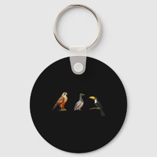 Falcon Duck Toucan Birds Subtile Anti Trump 1 Schlüsselanhänger