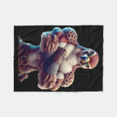 Falcon Flexing Fan Lover Bodybuilding Gym Workout Fleecedecke (Vorderseite (Horizontal))