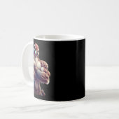Falcon Flexing Fan Lover Bodybuilding Gym Workout Kaffeetasse (Vorderseite Links)