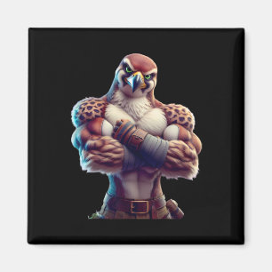 Falcon Flexing Fan Lover Bodybuilding Gym Workout Magnet