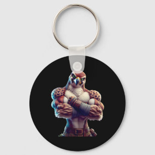 Falcon Flexing Fan Lover Bodybuilding Gym Workout Schlüsselanhänger