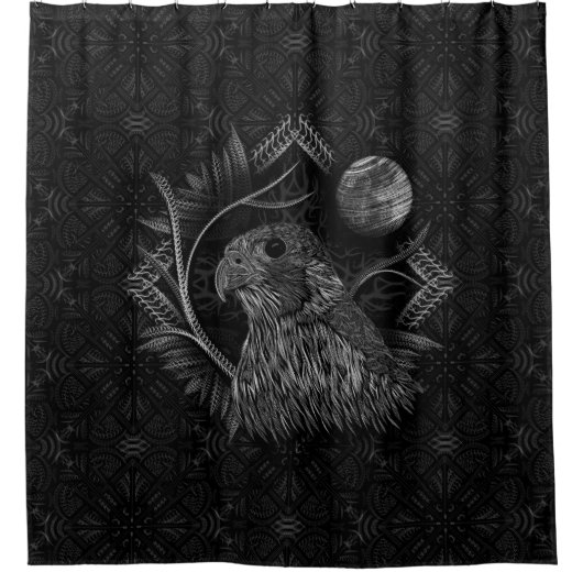 Falcon Full Moon Duschvorhang (Vorderseite)