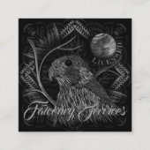Falcon Full Moon Falcony Quadratische Visitenkarte (Vorderseite)