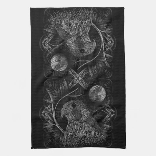 Falcon Full Moon Geschirrtuch (Vertikal)