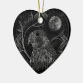 Falcon Full Moon Keramik Ornament (Links)