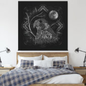 Falcon Full Moon Leinwanddruck (Insitu (Schlafzimmer))