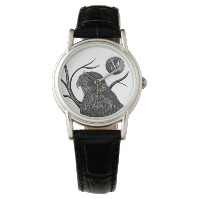 Falcon Full Moon Monogram Armbanduhr (Vorderseite)